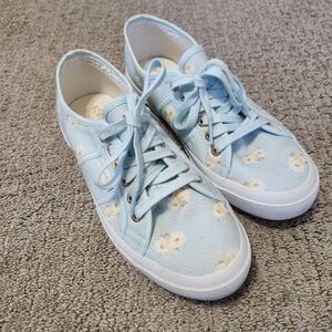 Light Blue Floral Sneakers